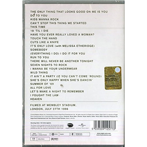 Bryan Adams: Live At Wembley [DVD] [2016] [NTSC] [Region Free] - Very Good - Attic Discovery Shop