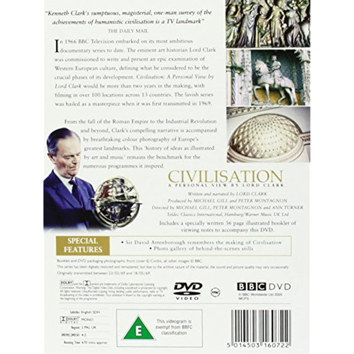 Civilisation: The Complete Series [DVD Box Set] [1969] [Region 2] - New Sealed - Attic Discovery Shop