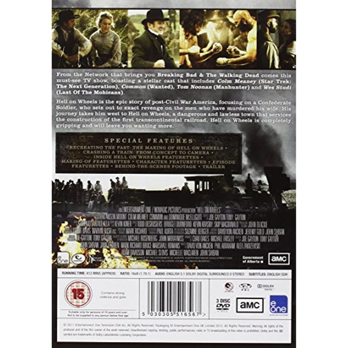 Hell On Wheels - Season 1 [DVD] [Region 2] The Complete First Series - Like New - Attic Discovery Shop