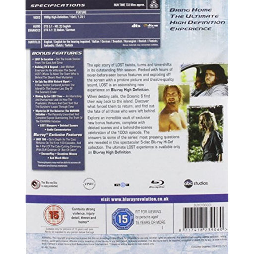 LOST SEASON 5 Rare Expanded Edition (customer specific) [Blu-ray] [Region Free] - Acceptable - Attic Discovery Shop