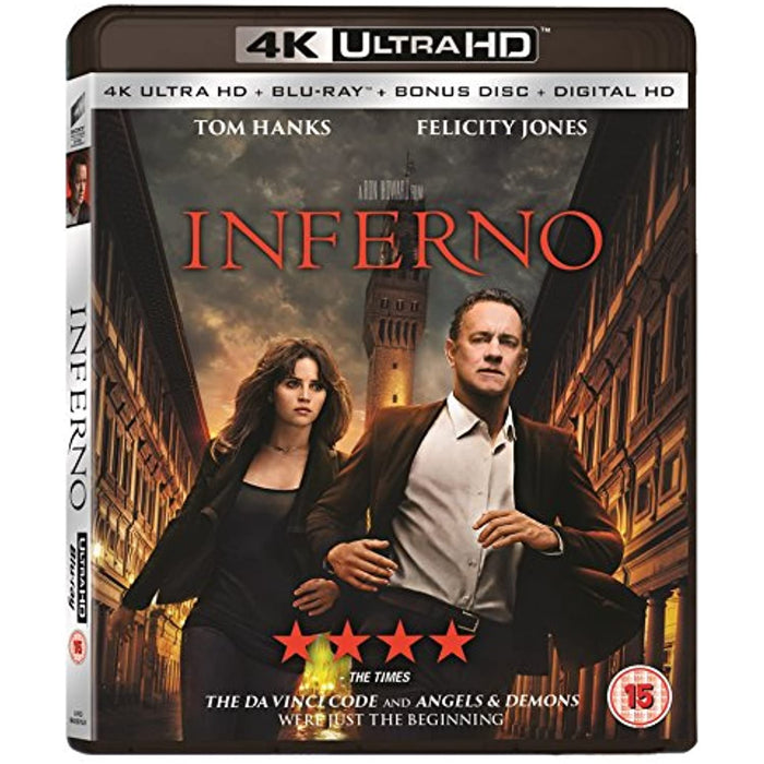 Inferno (4K Ultra HD Blu-ray Blu-ray + Blu-ray Bonus Disc) [2016] [Region Free] - Very Good - Attic Discovery Shop