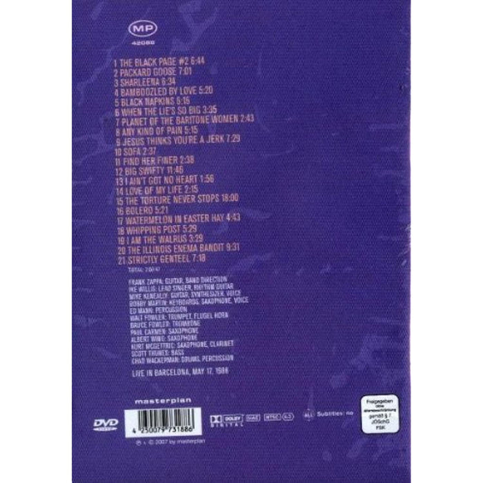 Frank Zappa: Zappa In Barcelona 1988 [Rare DVD] [Region Free] - Very Good - Attic Discovery Shop