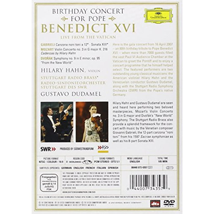 Birthday Concert For Pope Benedict XVI [DVD] [NTSC] [Region Free] - Like New - Attic Discovery Shop