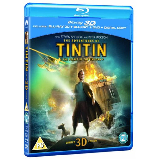 The Adventures of Tintin: Secret Of The Unicorn [Blu-ray + 3D + DVD] [Reg Free] - Good - Attic Discovery Shop