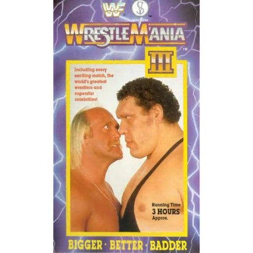 Wrestling / WWF: Wrestlemania 3 III [VHS Video] Rare Silver Vision - Acceptable - Attic Discovery Shop