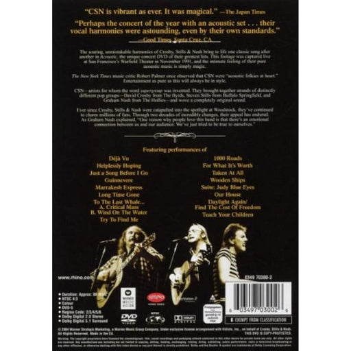 Crosby, Stills & Nash The Acoustic Concert DVD [NTSC Region 2-6] [Rare Import] - Very Good - Attic Discovery Shop