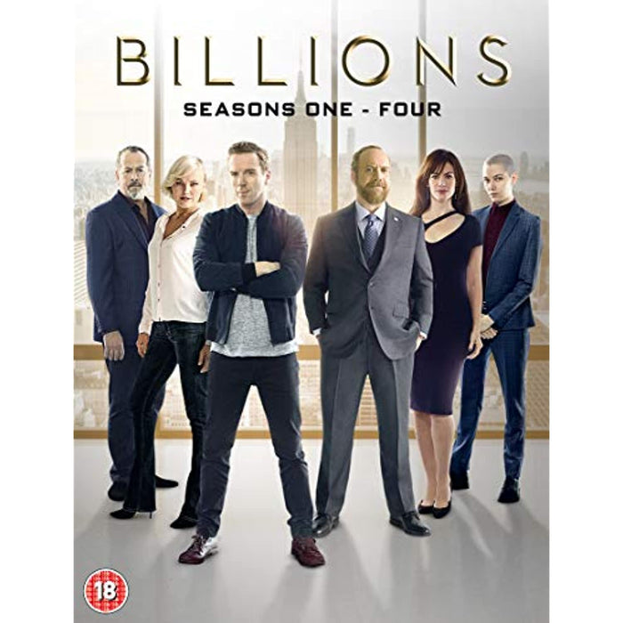 Billions Complete Seasons 1-4 1 2 3 4 DVD Box Set [2019] [Region 2] - New Sealed - Attic Discovery Shop