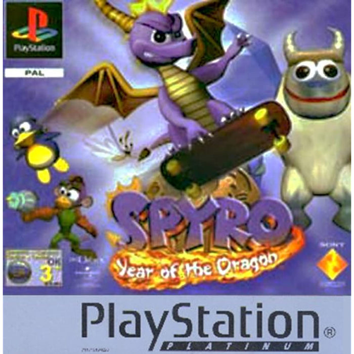 Spyro 3: Year of the Dragon [Platinum] (PS1 PlayStation 1 Game) [PAL] - Good - Attic Discovery Shop