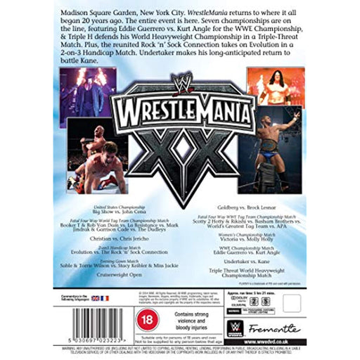 WWE: WrestleMania XX 20 Sunday March 14, 2004 (2 Disc Set) [DVD] [Region 2] - Good - Attic Discovery Shop