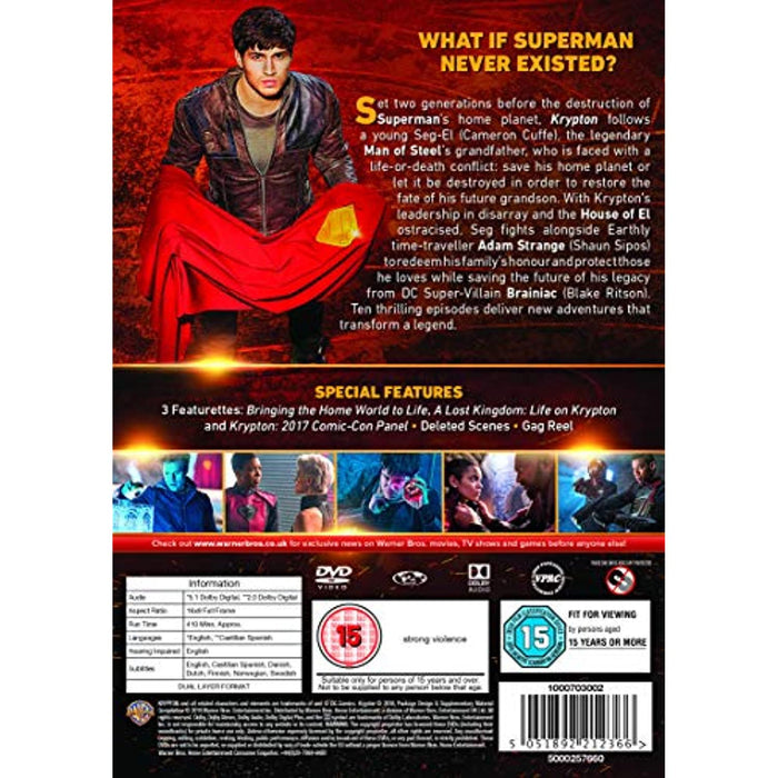 Krypton: The Complete First Season Series 1 (Pre - Superman) [DVD] [Region 2] - Very Good - Attic Discovery Shop