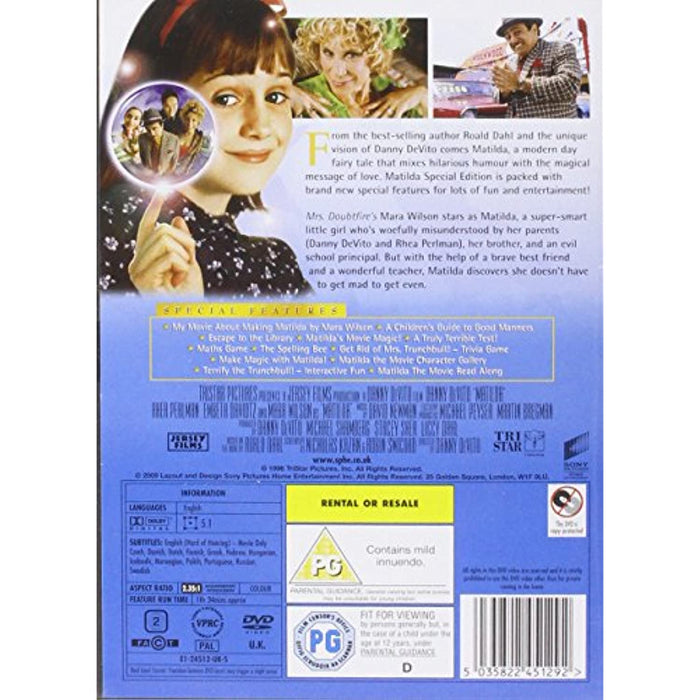 Matilda - Special Edition [DVD] [2004] [Region 2] - New Sealed - Attic Discovery Shop
