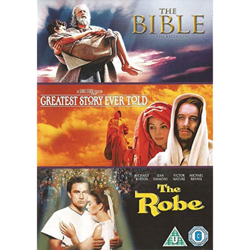 The Bible: In the Beginning / The Greatest Story Ever Told / The Robe Triple - Very Good - Attic Discovery Shop