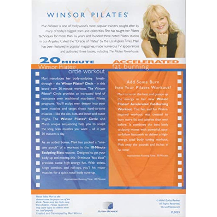 Winsor Pilates [DVD] 20 Minute Workout / Accelerated Fat Burning [Reg 2] Sealed - Attic Discovery Shop