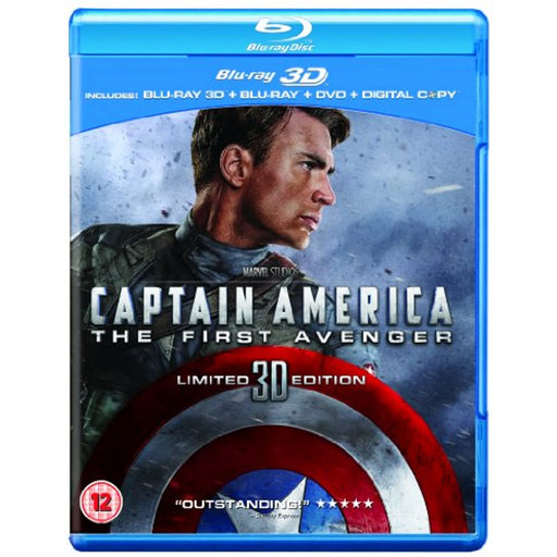 Captain America: The First Avenger (Blu-ray 3D + Blu-ray + DVD) 3 Disc [Reg B/2] - Like New - Attic Discovery Shop