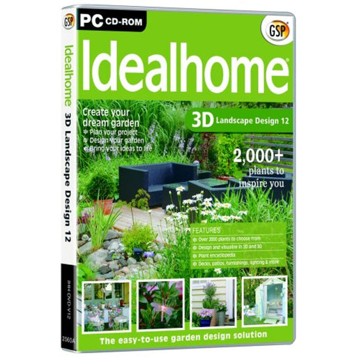 Ideal Home 3D Landscape Design 12, Create Your Dream Garden (PC CD ROM) - Like New - Attic Discovery Shop