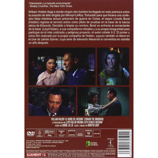 Toward The Unknown William Holden Spanish Audio, Eng Sub [DVD] [Region Free] - Very Good - Attic Discovery Shop