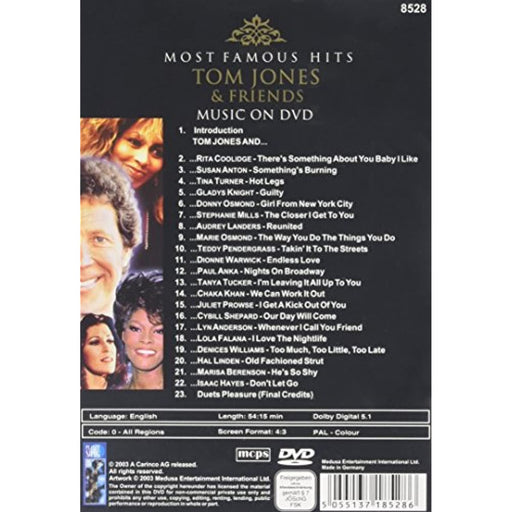 Tom Jones & Friends - Most Famous Hits [DVD] [Region Free] - Like New - Attic Discovery Shop