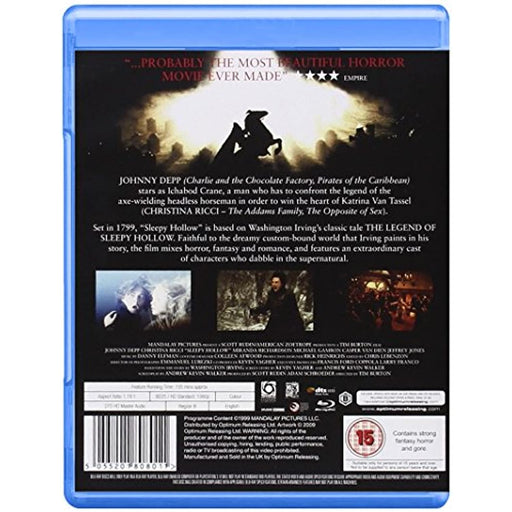 Sleepy Hollow - Johnny Depp [Blu-ray] [Region B] - Very Good - Attic Discovery Shop
