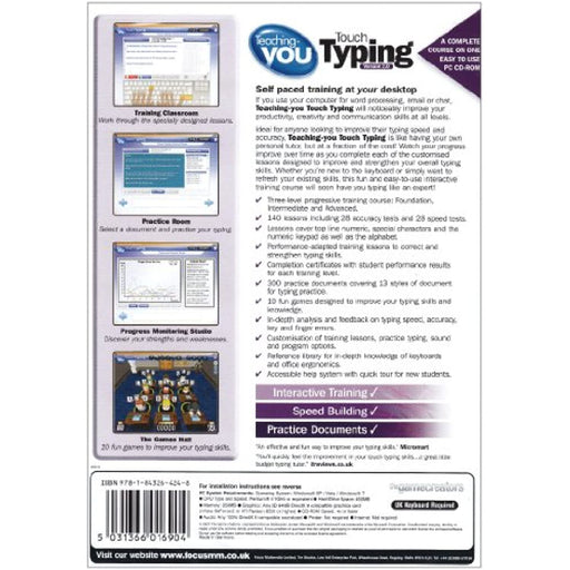 Teaching-you Touch Typing 2 Version 2.0 Complete Course (PC CD-ROM) - Used, VGC - Very Good - Attic Discovery Shop