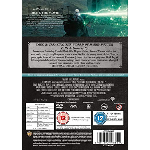 Harry Potter and the Deathly Hallows Part 2 (2 Disc Special Edition DVD) [Reg 2] - Very Good - Attic Discovery Shop