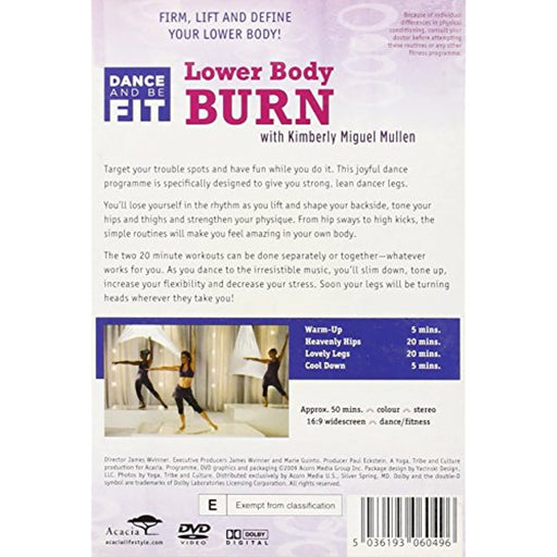 Dance And Be Fit Lower Body Burn Fitness Dance Workouts [DVD] [R2] - New Sealed - Attic Discovery Shop