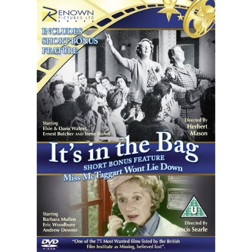 It's In The Bag and Miss McTaggart Wont Lie Down [DVD] [Region Free] Renown - Very Good - Attic Discovery Shop