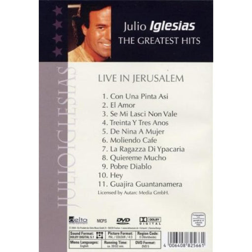 Julio Iglesias - Live In Jerusalem - Greatest Hits [DVD] [2003] [Region Free] - Like New - Attic Discovery Shop
