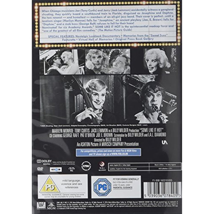 Some Like It Hot [DVD] [2014] [2016] [Region 2] (Marilyn Monroe) - Like New - Attic Discovery Shop