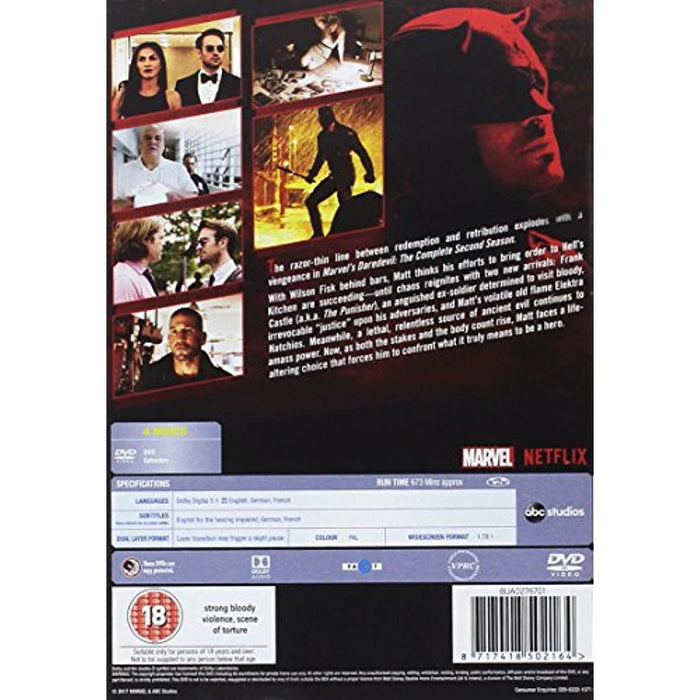 Daredevil - Season 2 The Complete Second Series [DVD] [2017] [Region 2] - Very Good - Attic Discovery Shop