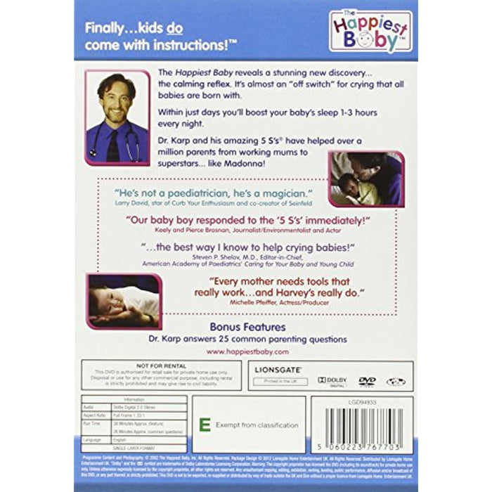 The Happiest Baby on the Block - Calm Crying fast... [DVD] [Reg 2] - New Sealed - Attic Discovery Shop