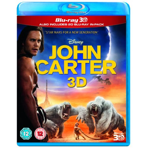 John Carter (Blu-ray 3D + 2D Version 2 Disc) [Region Free] - Very Good - Attic Discovery Shop