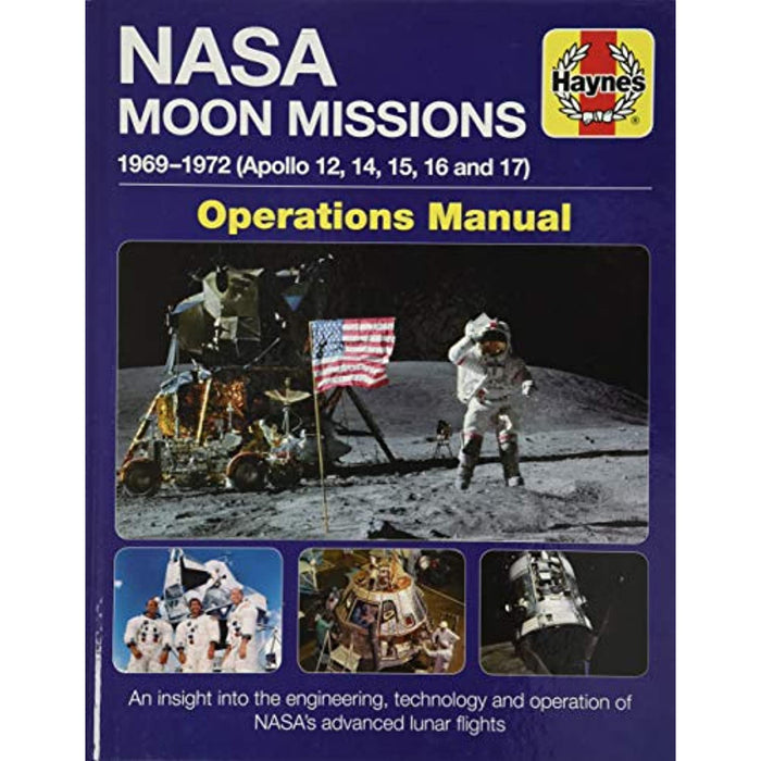 NASA Moon Missions Operations Haynes Manual: 1969–1972 Hardback Book - Good - Attic Discovery Shop
