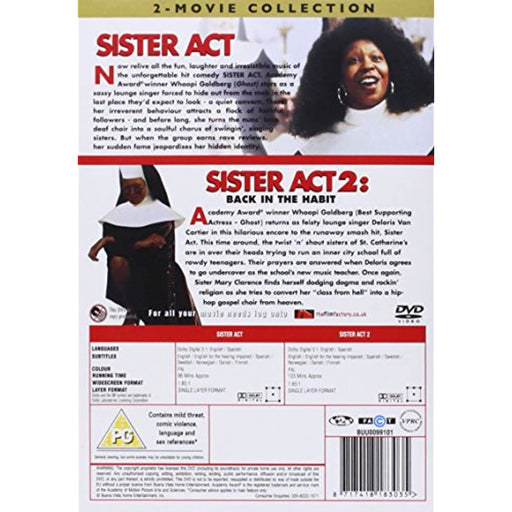 Sister Act 1/Sister Act 2 [DVD] [Region 2] - (New, Torn Seal) - Like New - Attic Discovery Shop