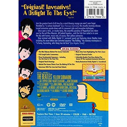 The Beatles - Yellow Submarine [DVD] [1968] [Region 1] [Rare US Import] [NTSC] - Good - Attic Discovery Shop