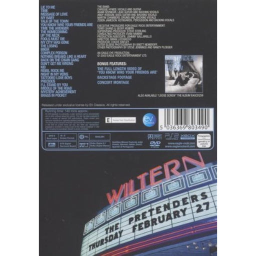 Pretenders - Loose In LA Live At The Wiltern Theatre 2003 [DVD] [Region Free] - Good - Attic Discovery Shop
