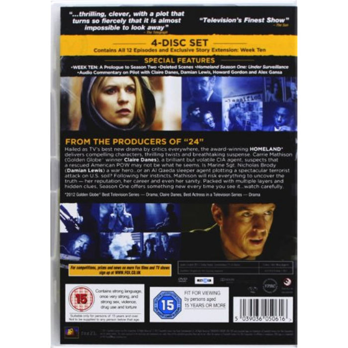 Homeland - Season 1 / The Complete First Series [DVD] [Region 2] - Like New - Attic Discovery Shop