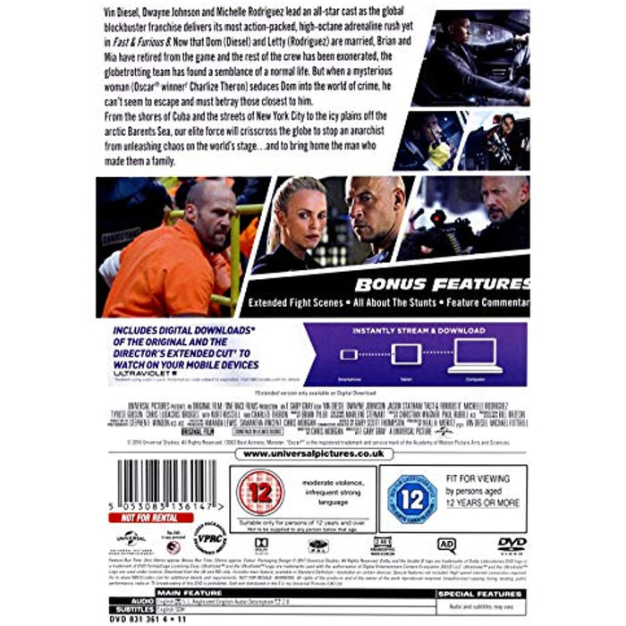 Fast & Furious 8 [DVD] (English audio) [DVD] [Region 2] - New Sealed - Attic Discovery Shop