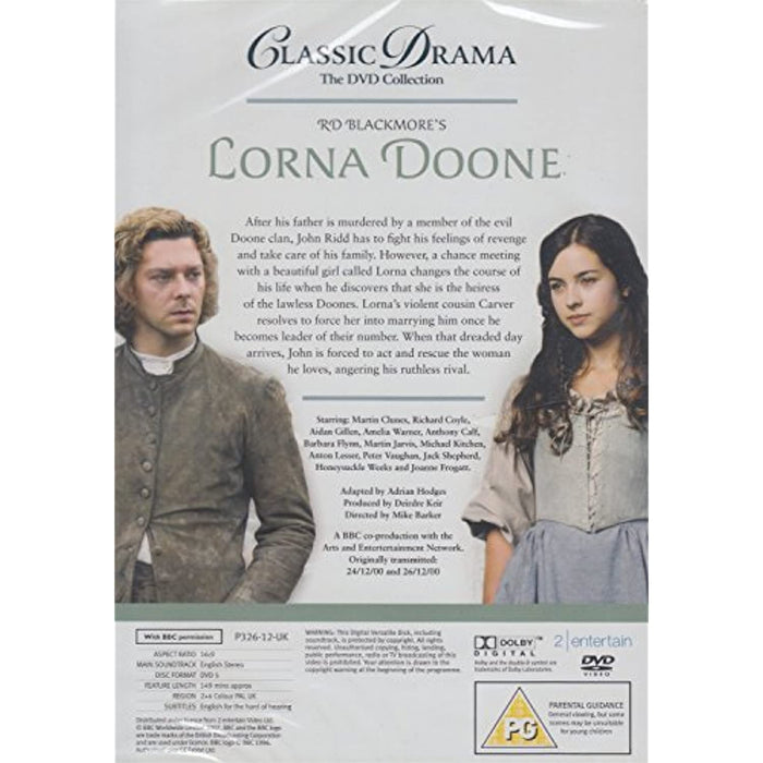 Lorna Doone (RD Blackmore's) BBC Classic Drama [DVD] [Region 2 + 4] - New Sealed - Attic Discovery Shop