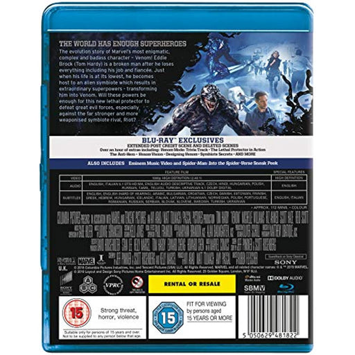 Venom [Blu-ray] [2018] [Region Free] (Tom Hardy) - Like New - Attic Discovery Shop
