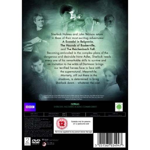 Sherlock: Complete Series 2 Season Two [DVD] [Region 2] - Like New - Attic Discovery Shop