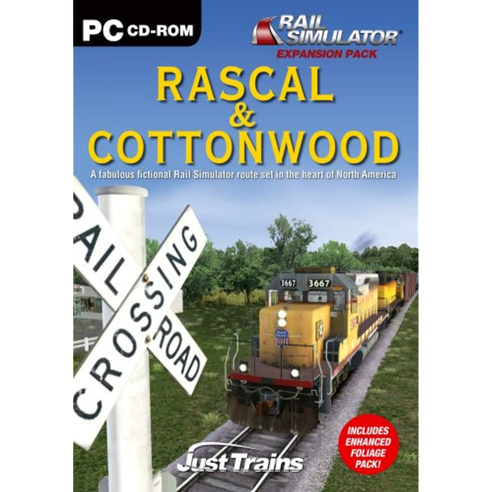 Rascal & Cottonwood Add-On for Rail Simulator (PC CD-ROM Software) - New Sealed - Attic Discovery Shop