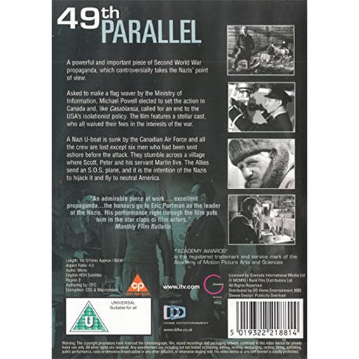 49th Parallel - Laurence Olivier - Academy Award Winner [DVD] (1941) [Region 2] - Very Good - Attic Discovery Shop