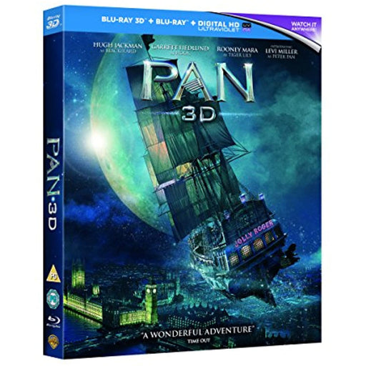 Pan - Hugh Jackman (Blu-ray 3D + 2D Blu-ray) [2016] [Region Free] - Very Good - Attic Discovery Shop