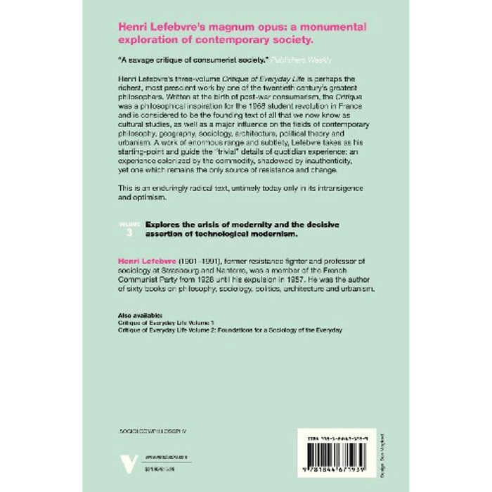 Critique of Everyday Life, Vol. 3: From Modernity to Modernism Paperback Book - Very Good - Attic Discovery Shop