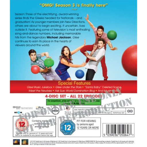 Glee - Season 3 The Complete Third Series [Blu-ray] [Region Free] - Very Good - Attic Discovery Shop