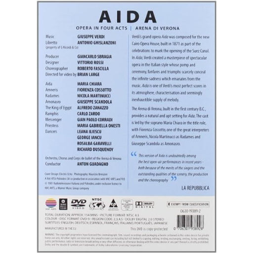 Verdi : Aida [DVD] [1981] [NTSC] [2011] [Region 2,3,4,5] - Very Good - Attic Discovery Shop