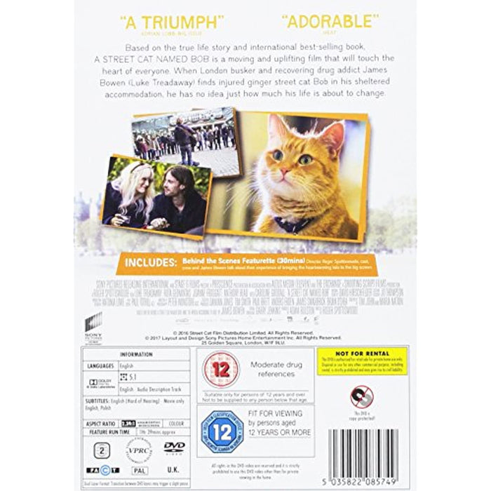 A Street Cat Named Bob [DVD] [2016] [Region 2] - Like New - Attic Discovery Shop