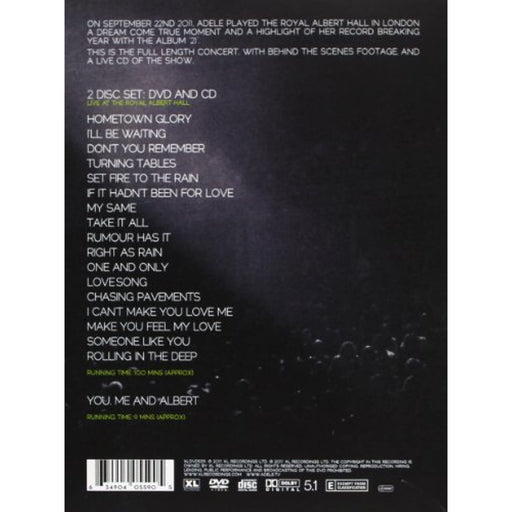 Adele - Live At The Royal Albert Hall - Film And CD [DVD] [Region 2] - Like New - Attic Discovery Shop