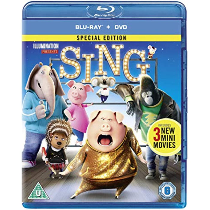 Sing [Blu-ray + DVD Special Edition] [2017] [Region B / 2] - Like New - Attic Discovery Shop