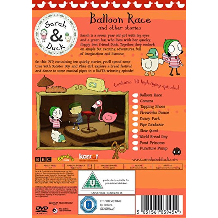 Sarah & Duck - Balloon Race and Other Stories [DVD] [Region 2, 4] - Like New - Attic Discovery Shop